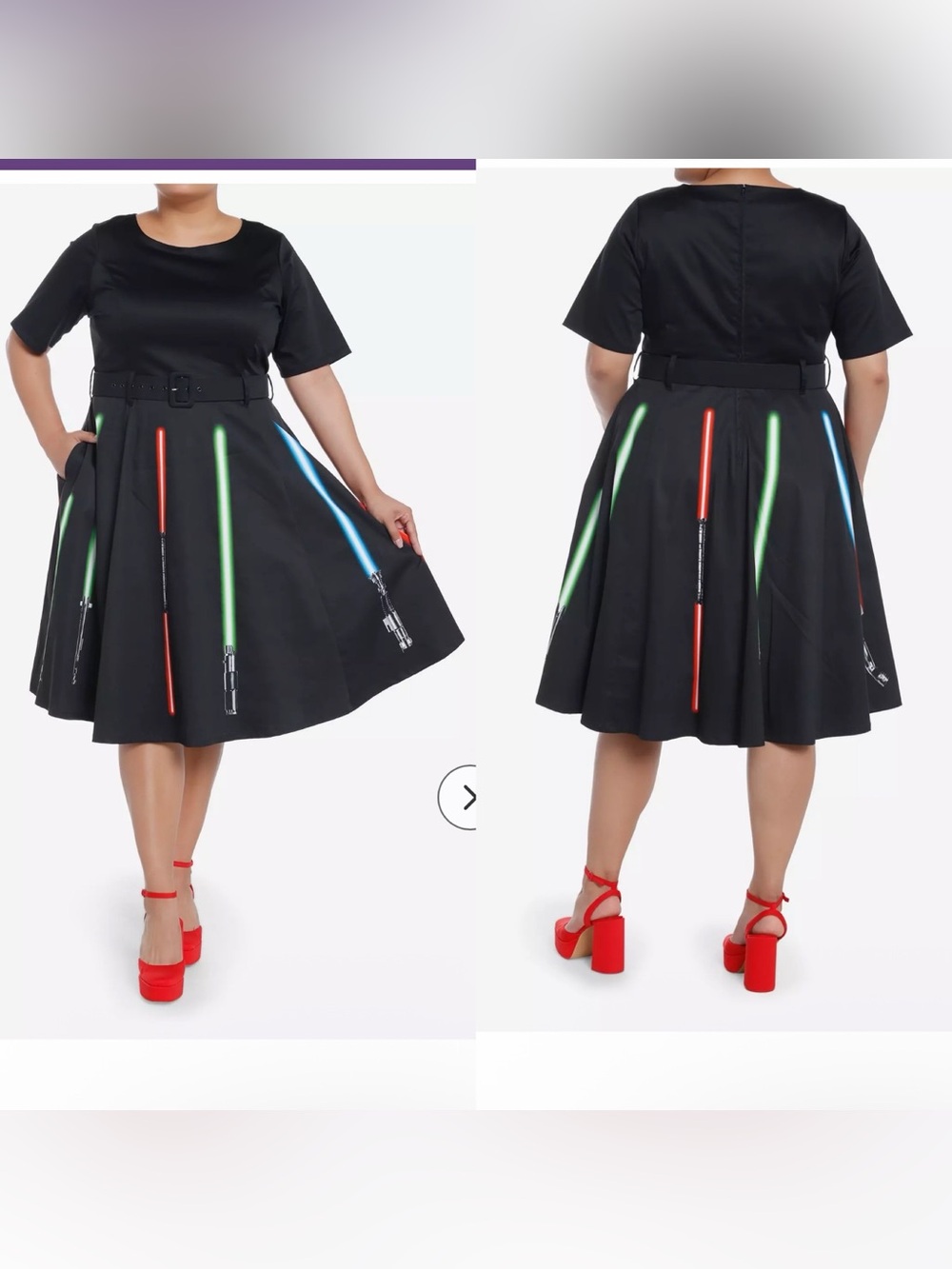 ⭐️2/$77⭐️Her Universe Star Wars: The Clone Wars Lightsabers Retro Dress